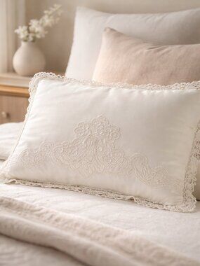 Vintage Paper White Linen Pillos